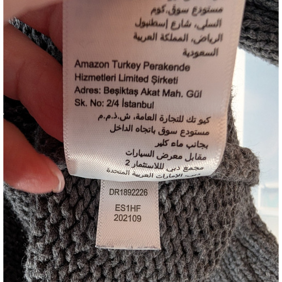 Daily Ritual Charcoal Gray Cotton Crewneck Sweater Small Preppy Classic Basic - Picture 6 of 7